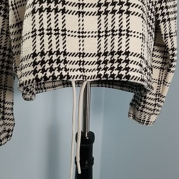 Zara Men Herringbone Plaid Hooded Jacket Large X Large Don't Crave the Fantasy - Picture 5 of 12